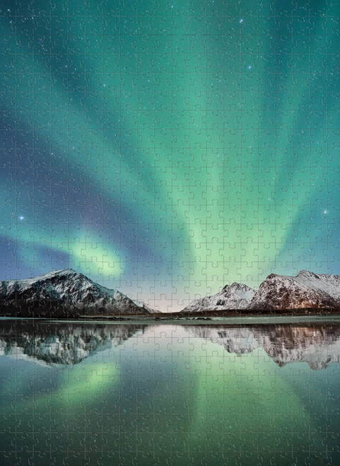 500 Piece Jigsaw Puzzle for Adults Arctic Night Sky Aurora Jigsaw Puzzle Great for Relaxation and Meditation Educational Game
