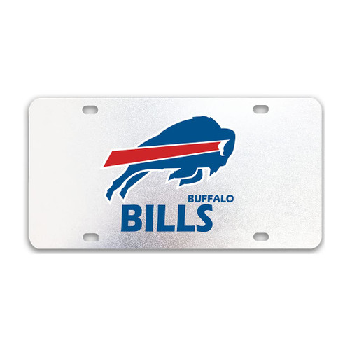 Temoi Genuine OEM New Silver for Bills License Plate Cover,Metal License Plate Tag fit Bills