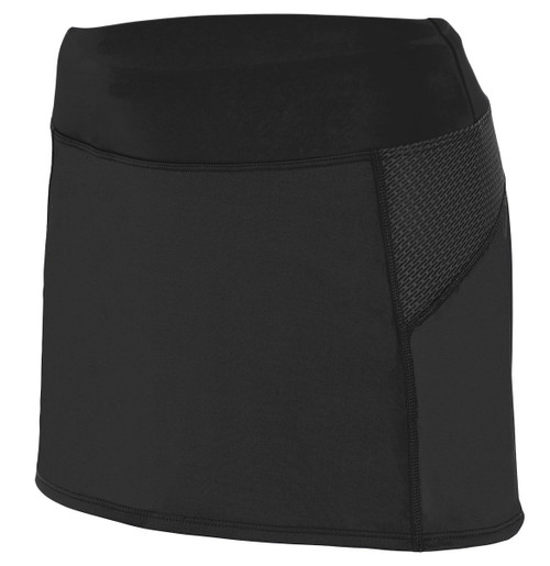 Augusta Sportswear 2420 Women's Femfit Skort, Black/Graphite, Large Pack