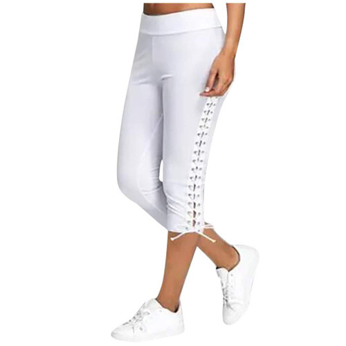AopnHQ White for Women Brown Pants Women Plus Size Wide Leg Capris Plus Size Yoga Pants with Pocket Women's Hiking Clothing Capri Yoga Pant with Pockets Pink Sequin Pants