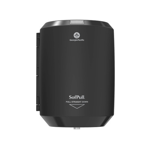 SofPull Centerpull Junior Capacity Paper Towel Dispenser By GP PRO (Georgia-Pacific) Black 58008B 1 Dispenser 7.79" W x 6.88" D x 10.52" H SofPull Centerpull Junior Capacity Paper Towel Dispenser By GP PRO (Georgia-Pacific) Black 58008B 1 Dispenser 7.79" W x 6.88" D x 10.52" H