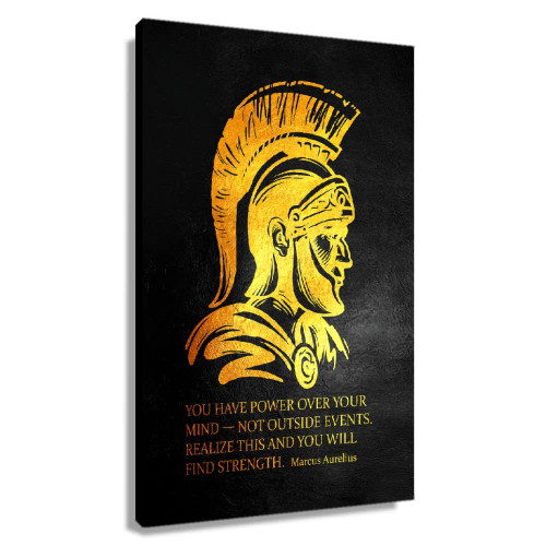 Framed Canvas Inspirational Poster Quotes Wall Art Black Prints Spartan Poster Painting Wall Decor Framed (12x18 inch)