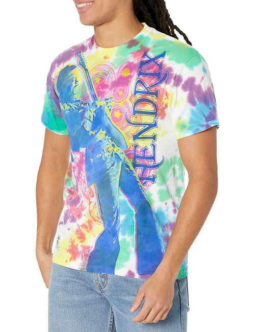 Liquid Blue unisex adult Jimi Hendrix Electric Lady Short Sleeve Tee T Shirt, Tie Dye, X-Large US