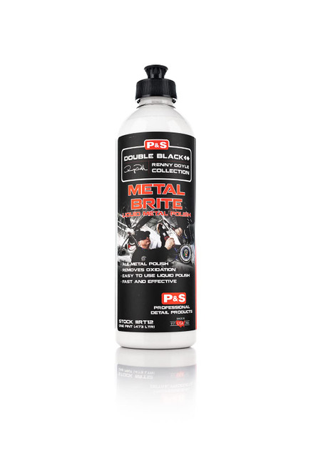 P&S Professional Detail Products - Metal Brite Liquid Metal Polish - Cleans, Polishes & Protects Chrome, Aluminum, Copper & Other Metals, Safe to Use on Wheels, Removes Oxidation & Tarnish (1Pint)