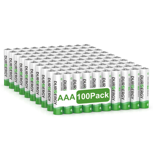 DURNERGY AAA Batteries 100 Pack, Triple AAA Batteries 1200mAh Long-Lasting Power for Remote Control, Piles AAA, LR03 Alkaline Batterie AAA 10-Year Shelf Life DURNERGY AAA Batteries 100 Pack, Triple AAA Batteries 1200mAh Long-Lasting Power for Remote Control, Piles AAA, LR03 Alkaline Batterie AAA 10-Year Shelf Life