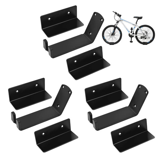 Auwey 3Pack Bike Wall Mount Pedal Hanger Bike Rack for Garage Bike Storage Hanger Heavy Duty Horizontal Bike Hooks Bike Wall Rack Bicycle Storage Rack Bicycle Wall Mount Bicycle Hooks for Garage