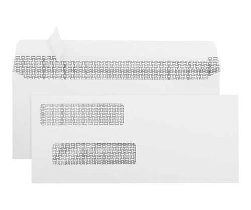 500#8 Double Window Security Envelopes, HERKKA No.8 Double Window Bussiness Envelopes Designed for QuickBooks Checks - Computer Printed Checks - 3 5/8 X 8 11/16 (NOT for INVOICES) - 24 LB - Black