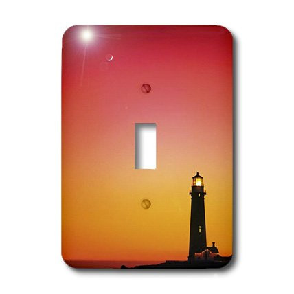 3dRose lsp_33216_1 Lighthouse Tropic Sunset Toggle Switch Multi-Color