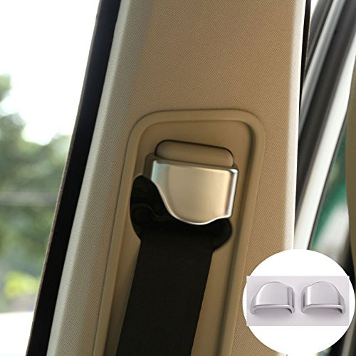 Herben for Land Rover Discovery 4 LR4 2010-2016 Car-Styling Front Safety Seat Belt Buckle Cover Trim Stickers Accessories Set of 2pcs