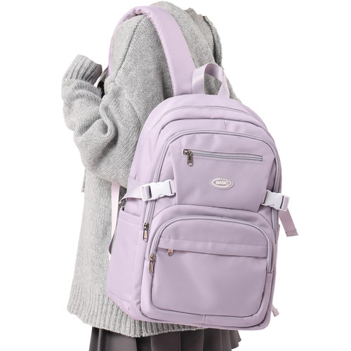 weradar Simple School bookbag College Laptop Backpack For Men Women Middle School Backpack For Boys Girls Teens(Purple)