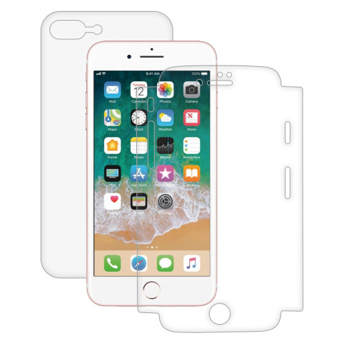 AMZER Shatterproof Full Body Coverage Screen Guard Scratch Shock Shatter Drop Protector Shield Screen Protector for Apple iPhone 8 Plus - HD Clear Shockproof
