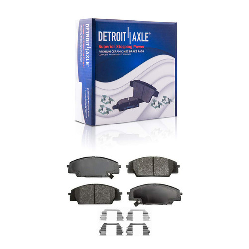Detroit Axle - Front Ceramic Brake Pads w/Hardware Kit for 2002-2006 Acura RSX Type S - [2006-2011 Honda Civic SI] - 2000-2009 Honda S2000