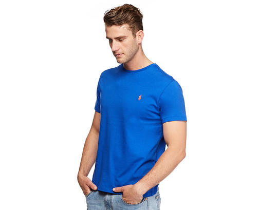 Polo Ralph Lauren Mens Crew Neck T-shirt (X-Large, Pac Royal Blue)