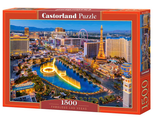 CASTORLAND 1500 Piece Jigsaw Puzzles, Fabulous Las Vegas, USA, Adult Puzzles, Castorland C-151882-2 CASTORLAND 1500 Piece Jigsaw Puzzles, Fabulous Las Vegas, USA, Adult Puzzles, Castorland C-151882-2