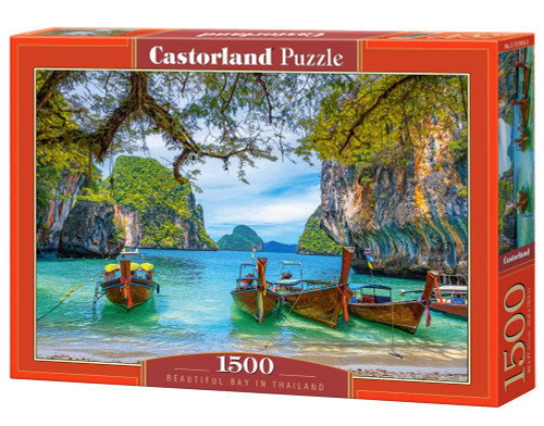 CASTORLAND 1500 Piece Jigsaw Puzzles, Beautiful Bay in Thailand, Asia, Island, Fishing Boat, Ocean Puzzle, Adult Puzzles, Castorland C-151936-2 CASTORLAND 1500 Piece Jigsaw Puzzles, Beautiful Bay in Thailand, Asia, Island, Fishing Boat, Ocean Puzzle, Adult Puzzles, Castorland C-151936-2