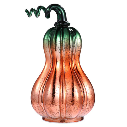 OSALADI Glass Pumpkin Light Battery Operated LED Pumpkin for Fall Halloween Thanksgiving Decoration (Without Battery)