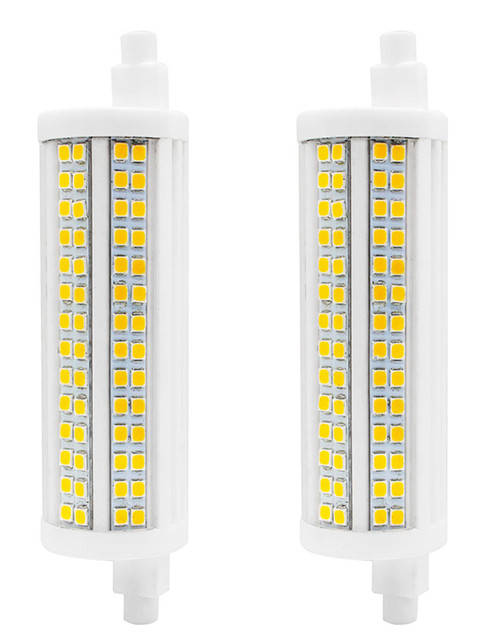 BesYouSel 20W R7S T3 LED Corn Bulb 118mm R7S T3 Type Double Ended Floodlight 200W Halogen Bulb Equivalent 6000K Cool White, Dimmable, 120V for Garden, Garage, Parlor, Pack of 2