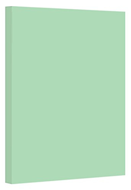 Color Card Stock Paper, 8.5" x 11", 50 Sheets Per Pack - Green