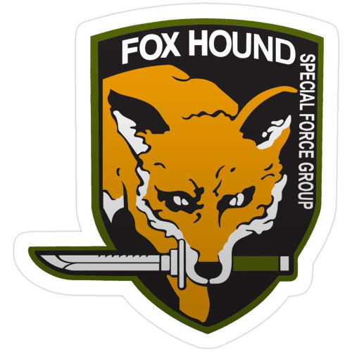 Jess-Sha Store 3 PCs Stickers Fox Hound Special Force Group, Metal Gear Solid Sticker for Laptop, Phone, Cars, Vinyl Funny Stickers Decal for Laptops, Guitar, Fridge