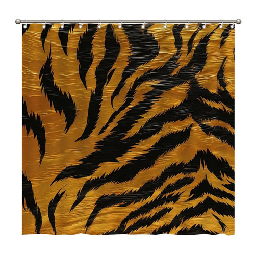 72x72 Inch Shower Curtains Tiger Stripes Waterproof Fabric Shower Curtain Polyester Fabric with Hooks, Bathroom Curtain Decor, Shower Curtain Sets Machine Washable 72x72 Inch Shower Curtains Tiger Stripes Waterproof Fabric Shower Curtain Polyester Fabric with Hooks, Bathroom Curtain Decor, Shower Curtain Sets Machine Washable