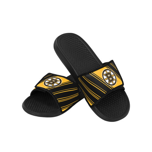 FOCO NHL Boston Bruins Men's Legacy Sport Slide Slippers, X-Large, Team Color