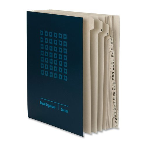 Smead Desk File/Sorter, Daily (1-31), 31 Dividers, Letter Size, Blue (89294)