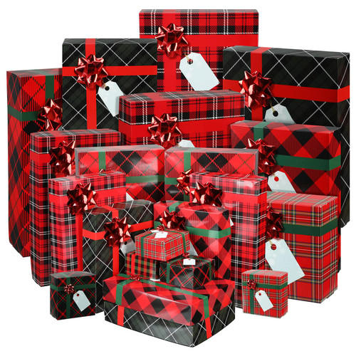 Qilery 24 Pieces Christmas Gift Boxes with Lids and Red Bows Buffalo Plaid Christmas Gift Wrap Boxes 4 Sizes Bulk Gift Boxes Shirt Box for Wrapping Xmas Holiday Present Qilery 24 Pieces Christmas Gift Boxes with Lids and Red Bows Buffalo Plaid Christmas Gift Wrap Boxes 4 Sizes Bulk Gift Boxes Shirt Box for Wrapping Xmas Holiday Present