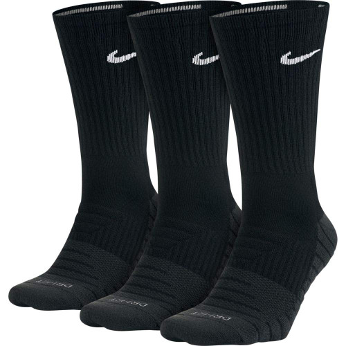Nike Dry Cushion Crew Training Socks 3-Pair Pack Black/Anthracite/White LG (US Men's Shoe 8-12, Women's Shoe 10-13)