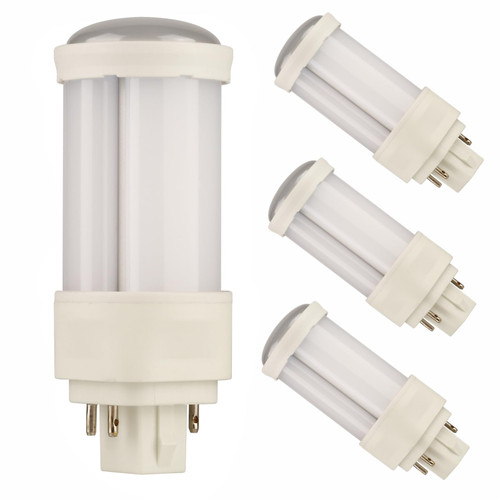 SATZOL 12W GX24Q-3 LED Bulb, Replacement for PLT-26W 4 Pin GX24q-3 and PLC-26W G24Q-3 Compact Fluorescent Light Bulb, GX24Q G24Q Base, Cool White 6000K, Bypass The Ballast