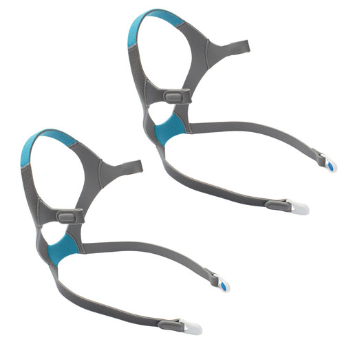 2Packs F20 Headgear Compatible with ResMed AirFit/AirTouch F20(Standard) N10 Full Face Mask, Soft Comfortable Replacement Head Strap with 4 Clips
