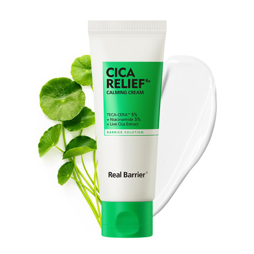 Real Barrier Cica Relief Rx Calming Cream 60ml, 2.02 fl. oz.| Redness Relief, Moisturizing & Soothing Skin Lotion for Red Trouble Spot | Sensitive Skin Care | Fast Deep Hydration | Korean Skincare