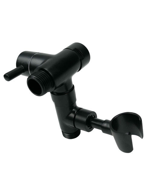 All Metal Shower Arm Diverter with Handshower Mount for Hand Held Showerhead and Fixed Shower Head G1/2 3-Way Diverter Valve Bathroom Universal Shower System Replacement Part Matte Black