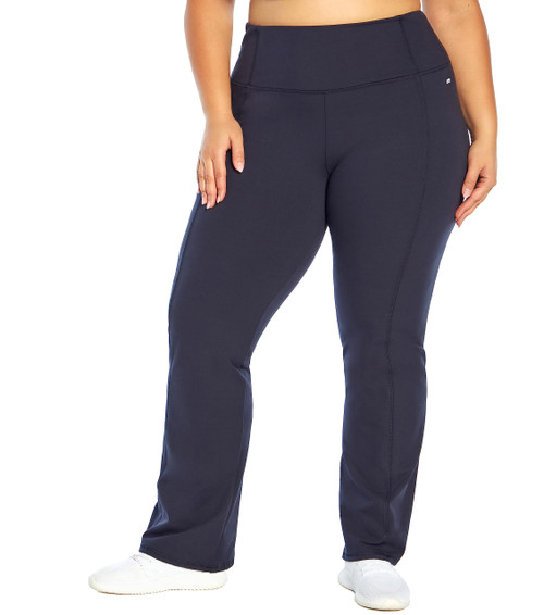 Marika Women's Plus Size High Rise Tummy Control Bootcut Pant, Midnight Blue, 1X