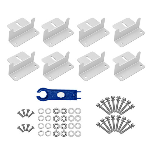 Solar Panel Mounting Brackets Flat Roof Mount Kit Solar Panel Mounting Brackets with Nuts Bolts Supporting for RV, Roof, Boat