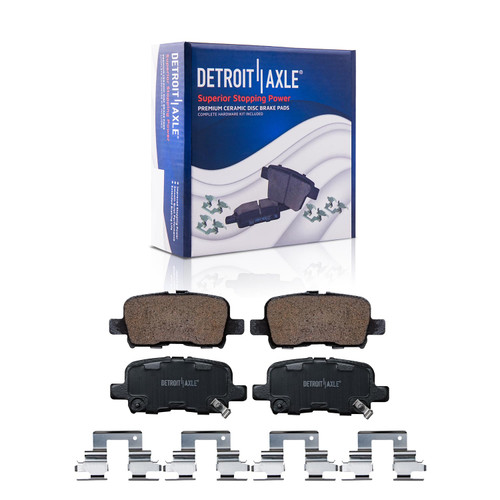 Detroit Axle - Rear Ceramic Brake Pads with Hardware Set for 2002 2003 2004 Honda Pilot Odyssey Acura MDX Detroit Axle - Rear Ceramic Brake Pads with Hardware Set for 2002 2003 2004 Honda Pilot Odyssey Acura MDX