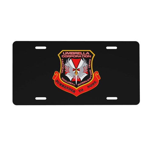 Resident Umbrella Evil Corp Symbol License Plate Stylish Thicken Waterproof Rustproof Aluminum Novelty License Plate Decorative 6 X 12 Inch Aluminum Novelty License Plate