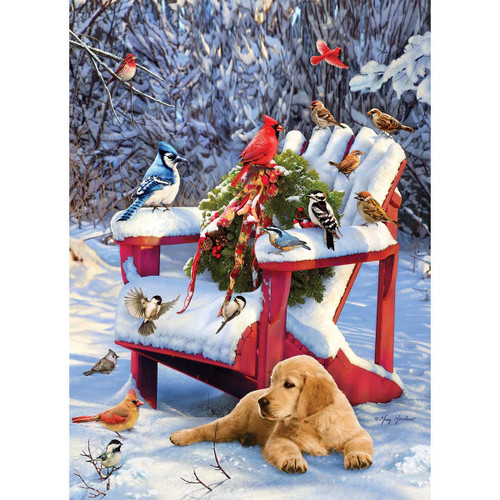 Cobble Hill 1000 Piece Puzzle - Warm Winter's Day - Sample Poster Included