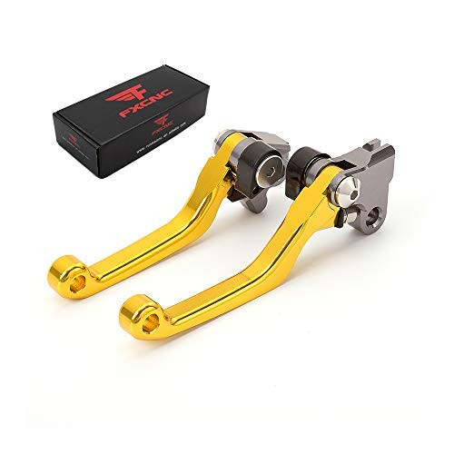 FXCNC CNC Aluminum Dirt Bike Pivot Brake Clutch Lever Set Compatible with XR400R 1996-2004