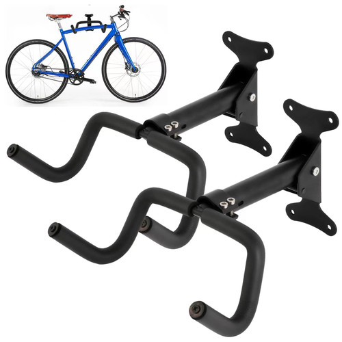 Auwey 2PACK Bike Wall Mount Bike Wall Hanger Bike Rack Garage Bike Hook Bike Storage Rack for Indoor Storage Bike Horizontal Rack Bicycle Wall Mount Bicycle Wall Rack
