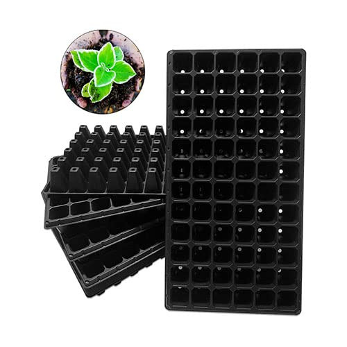 Drstarful 72 Cell Seed Starter Tray, 15 Pack 2.16inch Deep Seed Starting Trays with Holes, Reusable Thickening Seed Trays Seedling Starter Plugs for 1020 Flat Trays Gardening Germination