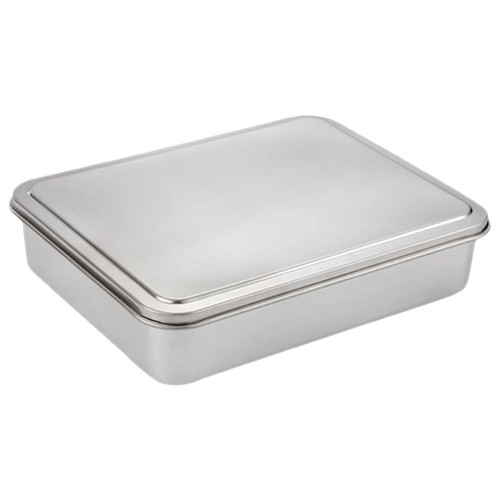 UPKOCH Covered Cake Pan, Stainless Steel Baking Pan, Nonstick Cake Pan with Lid, Cake Baking Box