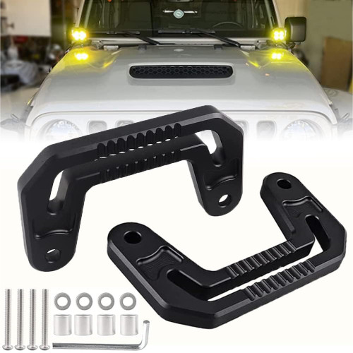HOZHEM A-Pillar Windshield Light Mount LED Work Pod Light Bracket for 2018-2021 Jeep Wrangler JL/JLU 2020 2021 Gladiator JT (1 Pair)