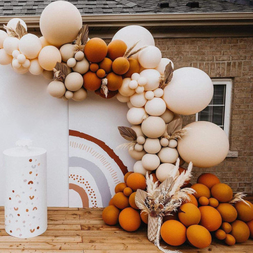 Burnt Orange Double-Stuffed Balloons 134Pcs Boho Balloon Garland Arch Kit, Terracotta Fall Balloons for Birthday Baby Shower Party Decoration Burnt Orange Double-Stuffed Balloons 134Pcs Boho Balloon Garland Arch Kit, Terracotta Fall Balloons for Birthday Baby Shower Party Decoration