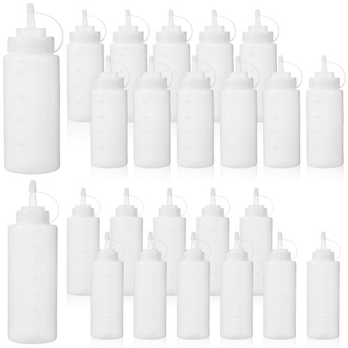 Tioncy 24 Pcs 12 oz 15 oz Condiment Squeeze Bottles Plastic Squeeze Squirt Condiment Bottles with Leak Proof Twist on Cap Lids Clear Plastic Oil Dispenser for Sauce Ketchup Salad Food Mustard Syrup Tioncy 24 Pcs 12 oz 15 oz Condiment Squeeze Bottles Plastic Squeeze Squirt Condiment Bottles with Leak Proof Twist on Cap Lids Clear Plastic Oil Dispenser for Sauce Ketchup Salad Food Mustard Syrup