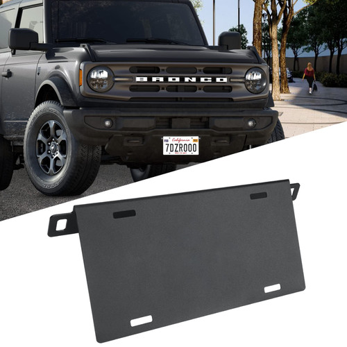 Front License Plate Frame for Ford Bronco, Aluminum Alloy License Plate Mounting Bracket Holder for Ford License Plate Accessories 2021 2022 2023