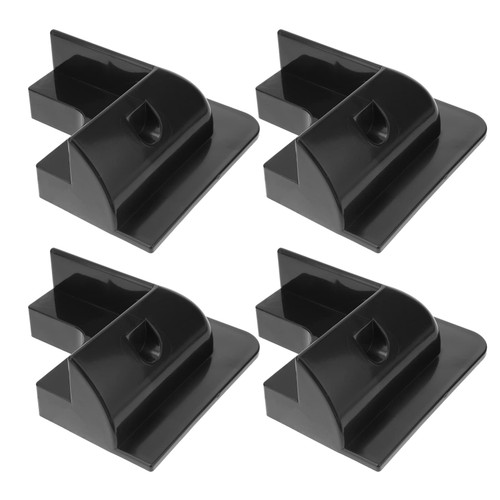 DOITOOL Solar Panels 4Pcs Plastic Corner Bracket Solar Panel Mounting Bracket Solar Panel Mount Racks Solar Panel Support for RV Boats Yacht Accessory Black Ring Solar Panel Gutter