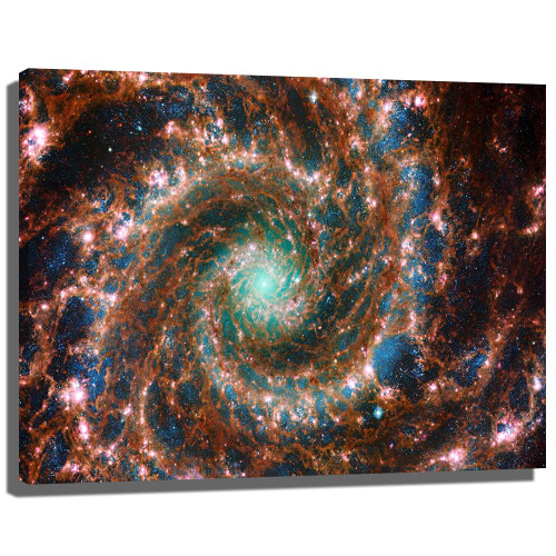 James Webb NASA Space Telescope Phantom Galaxy Messier 74 M74 Space Cosmic Cliffs Star Birth Canvas NASA Poster Space Prints Art Galaxy(Unframed/Framed) (Unframed,24inx32in)