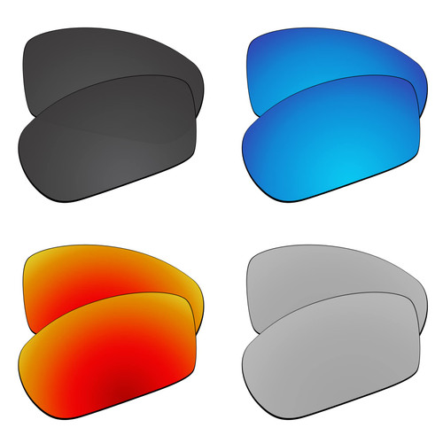 EZReplace Lenses Replacement Compatible with Native Ashdown XD9003 Sunglasses (Polarized Lenses) - Fits Native Ashdown Frame (Carbon Black+Ice Blue+Fire Red+Metal Silver)