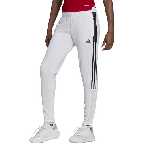 adidas Women's Tiro 21 Track Pants, White/Black, XX-Large
