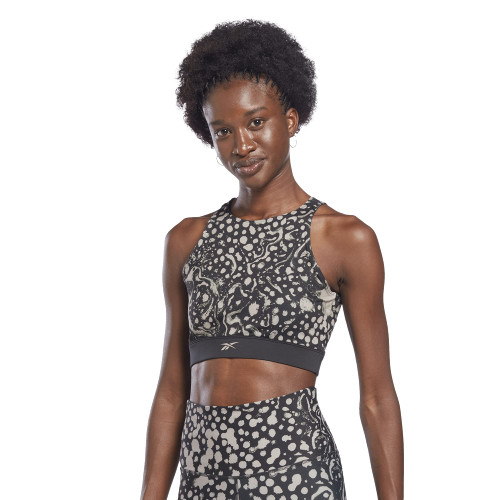 Reebok Women's Standard Sports Bra, Light Support, Night Black, X-Small